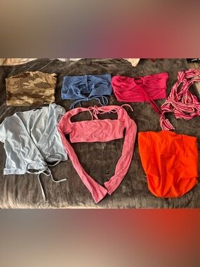 17 SHEIN Women's Crop Tops going out top Bundle